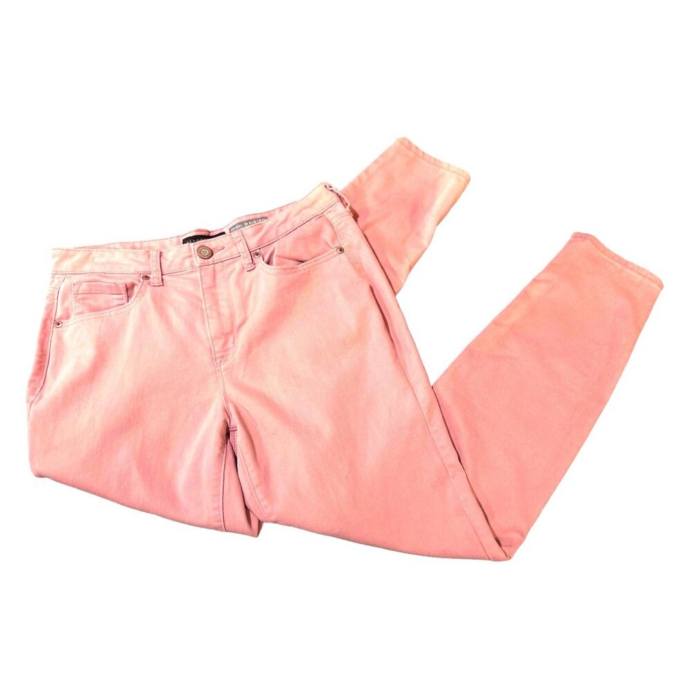 Aeropostale Sz 12 Pink High Waisted Jegging Skinny Stretch Denim Pants City Chic - Picture 10 of 12